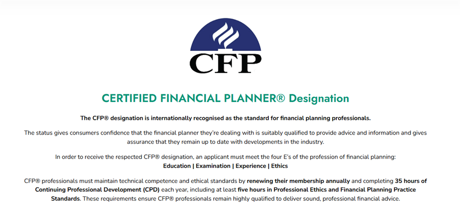 CFP® designation South Africa